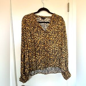 Current Air long sleeved leopard print top